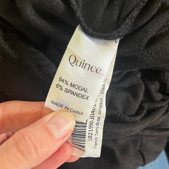Quince French Terry Black Jumpsuit - Picture 5 of 5
